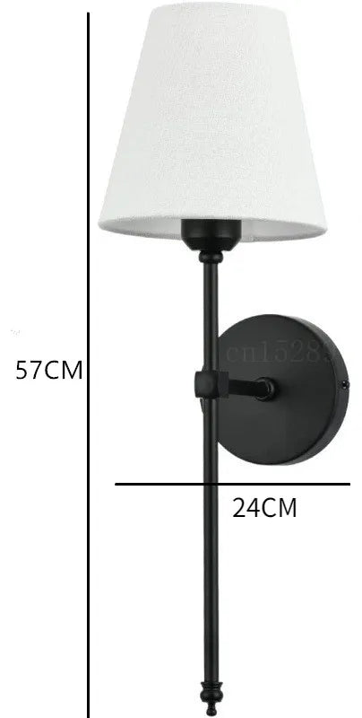 Lâmpada de Parede LED Moderna para Banheiro e Quarto - Iluminação de Espelho com Abajur de Tecido