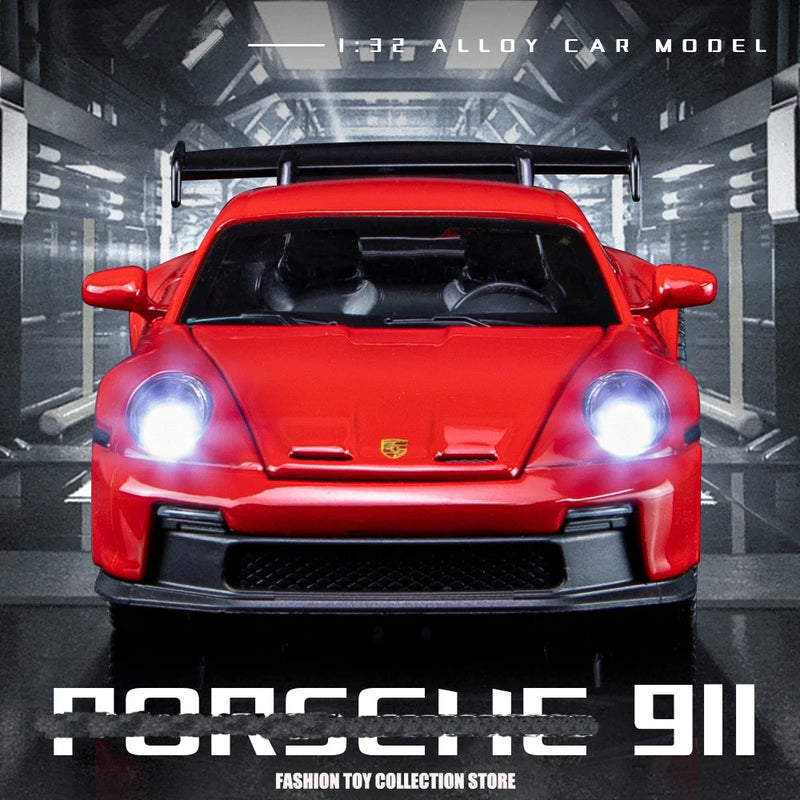 🏎️ Miniatura Porsche 911 GT3 Sport 1:32 MAKEDA – Modelo Esportivo com Luz e Som (Diecast)