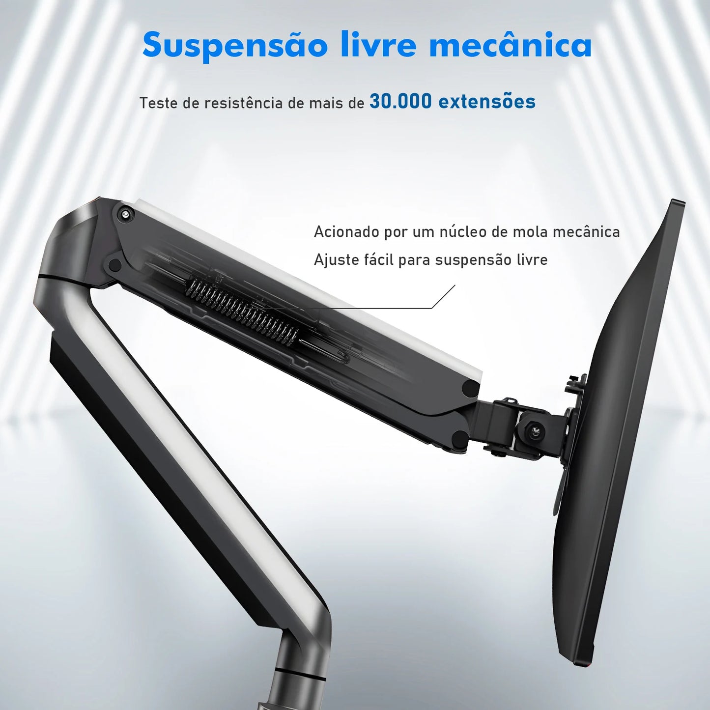 Suporte Articulado para Monitor Duplo – Suporte de Braço para Monitor de 17 a 27 Polegadas