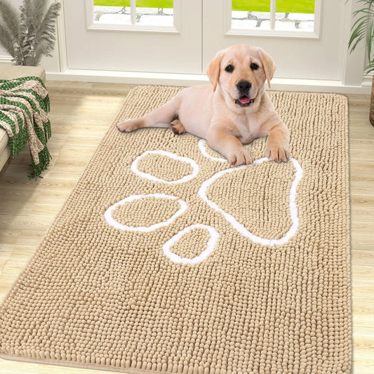Tapete para Porta Olanly para Patas Sujas - Tapete Absorvente e Antiderrapante para Cachorros