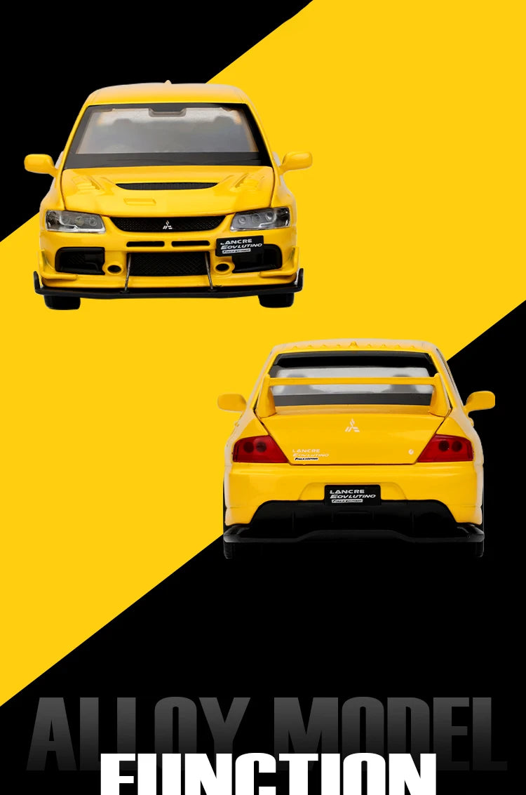 🏎️ Miniatura Mitsubishi Lancer Evolution IX 1:32 Maisto – Supercarro JDM com Luz, Som e Volante à Direita (Diecast)