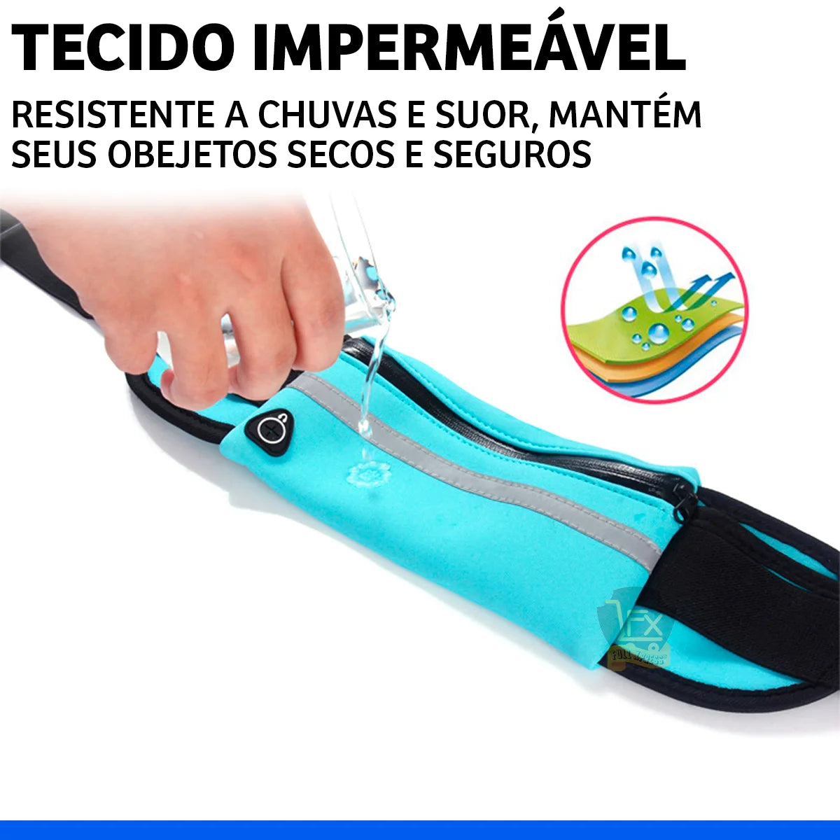 Cinto Esportivo Multifuncional – Suporte para Celular, Garrafa e Acessórios