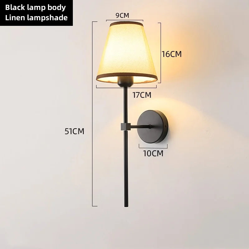 Luminária de Parede LED Americana E27 - Estilo Retrô para Quarto, Corredor e Banheiro