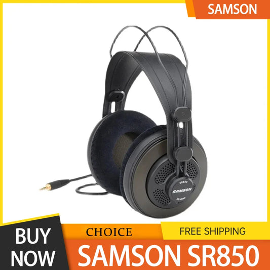SAMSON SR850 Headphones – Fones de Ouvido Semi-Fechados Profissionais para Gravações