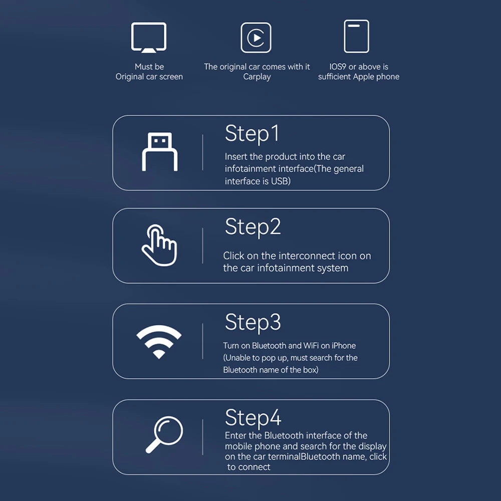 Adaptador 2 em 1 Wireless CarPlay e Android Auto – Conectividade Inteligente Plug &amp; Play para Seu Veículo