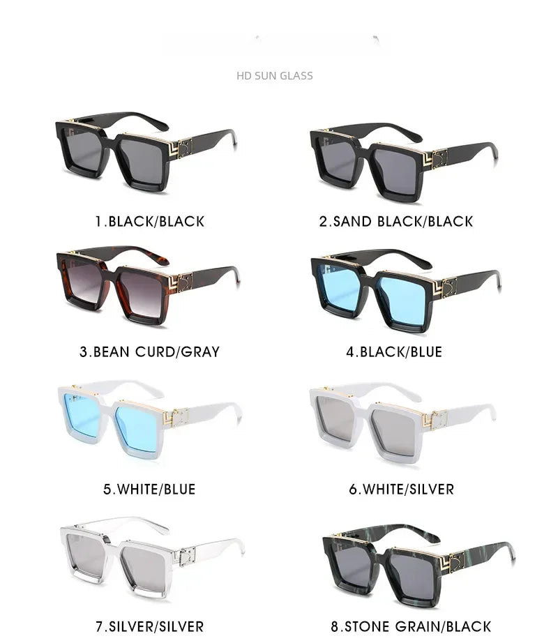 Óculos de Sol Square Fashion – Estilo Milionário!