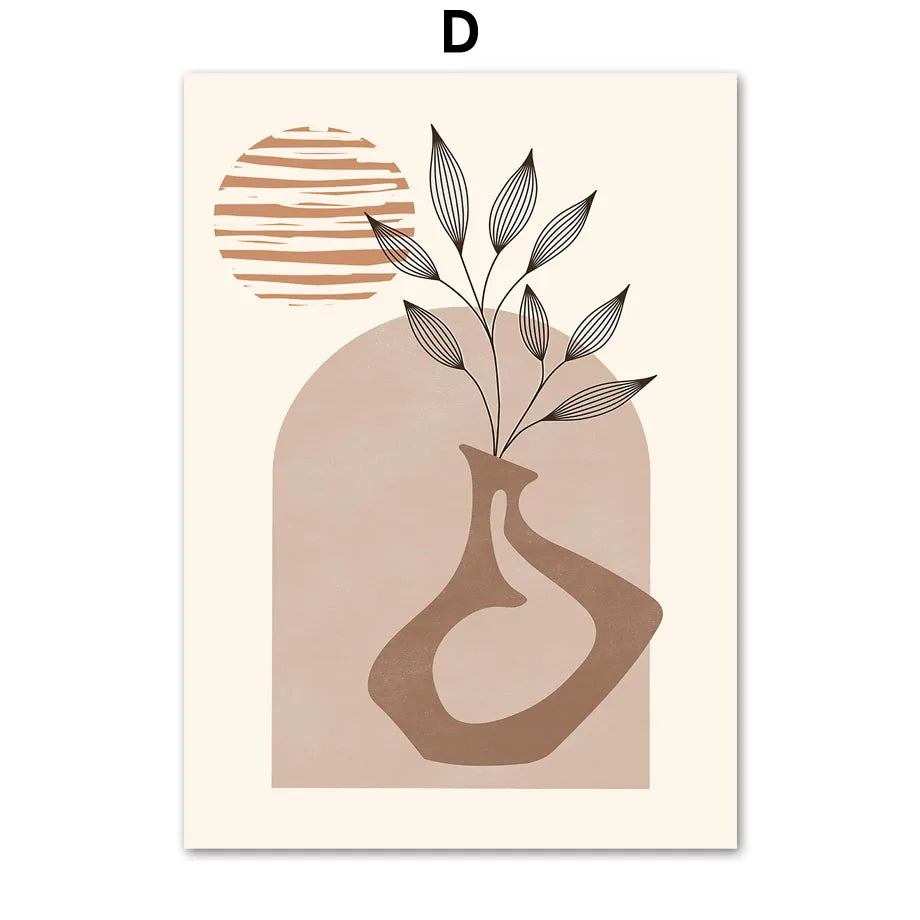 Pôster Boho Abstrato – Geometria & Natureza