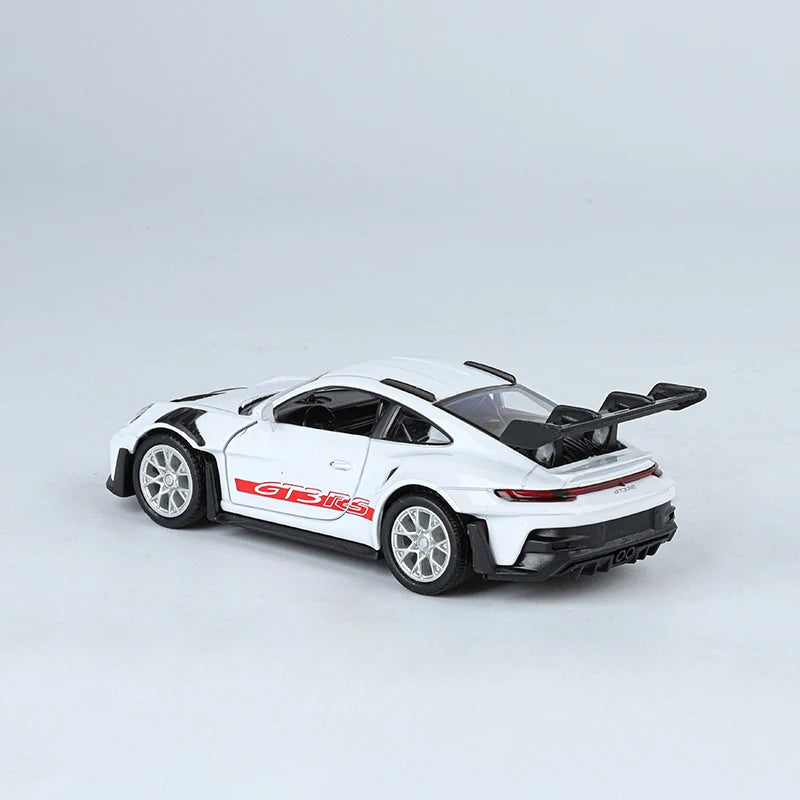 🏎️ Miniatura Porsche 911 GT3 RS 1:36 – Supercarro Esportivo em Liga Metálica com Sistema Pull Back (Diecast)