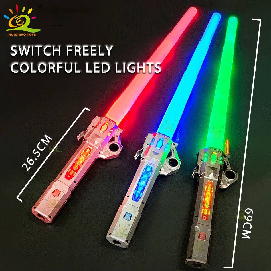 Sabre de Luz Retrátil com Efeitos Sonoros e Luminosos