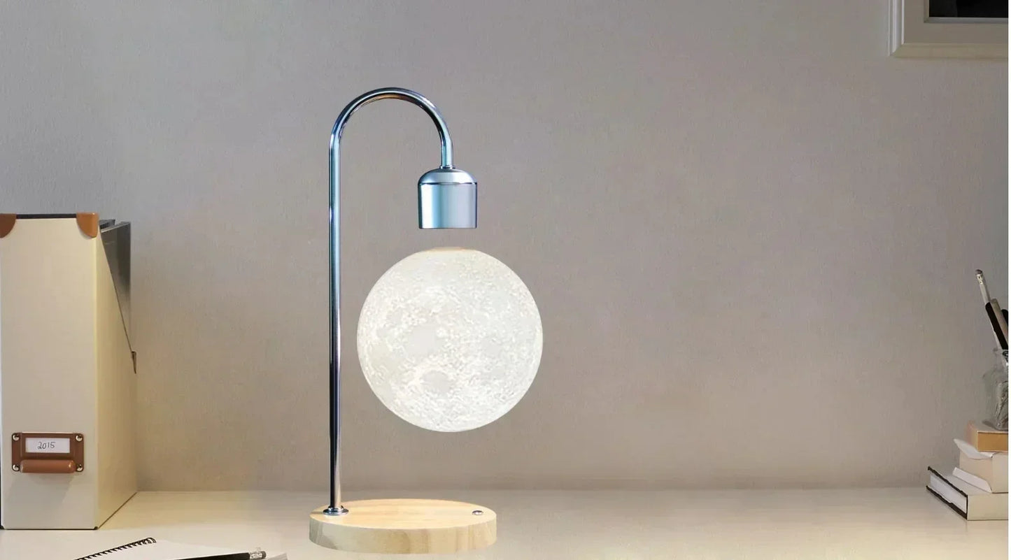 Luminária Lua Flutuante com Levitação Magnética