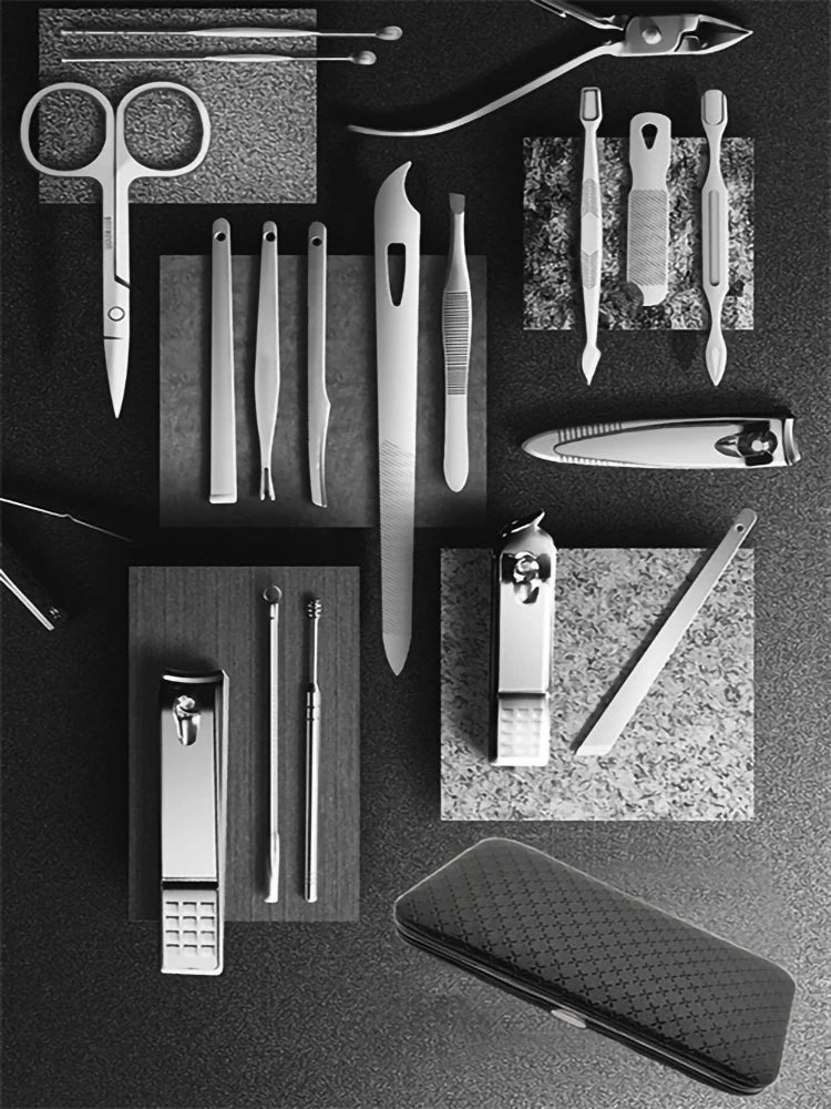 Kit de Manicure e Pedicure Profissional – 19 Peças!