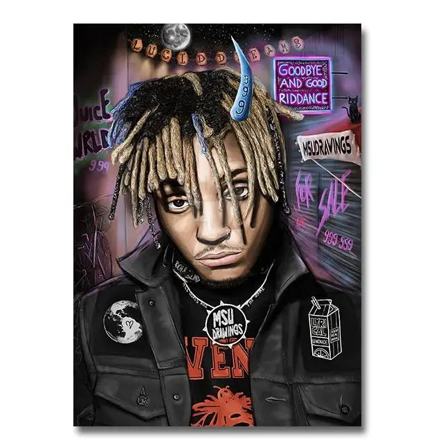 Pôster de Arte do Álbum "Goodbye & Good Riddance" de Juice WRLD em Canvas