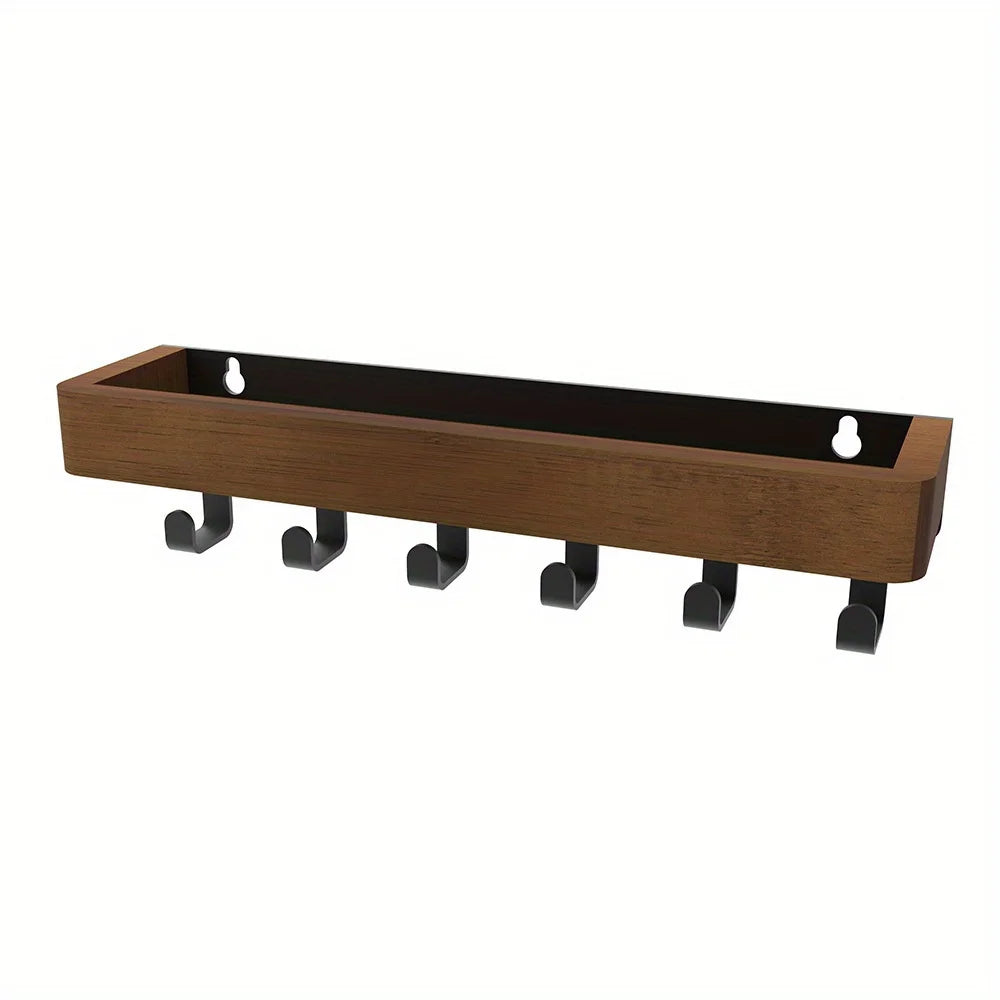 Prateleira de Parede em Madeira – Suporte Flutuante Decorativo para Plantas, Cosméticos e Chaves | Organização e Estilo para o Lar