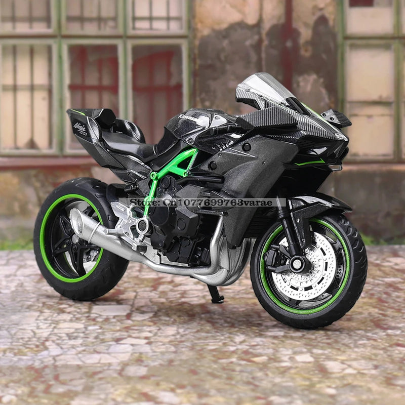 🏍️ Miniaturas de Motos Kawasaki Ninja H2R, Suzuki GSX-R1000 e Yamaha YZF-R1 1:18 MSZ – Modelos Estáticos Colecionáveis (Diecast)