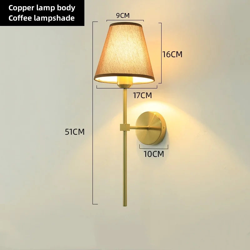 Luminária de Parede LED Americana E27 - Estilo Retrô para Quarto, Corredor e Banheiro