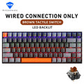 Teclado Mecânico Machenike K500A-B84 – 75% TKL Hot-Swappable, Iluminação Monocromática, 84 Teclas, Para PC e Laptop