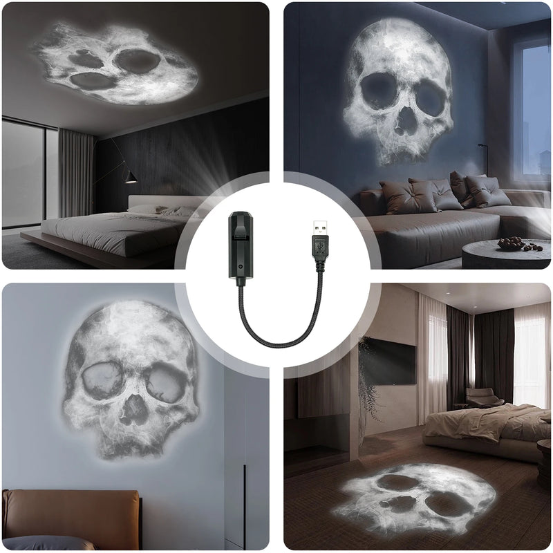 Skull Projection Lamp - USB Lighting Night Light