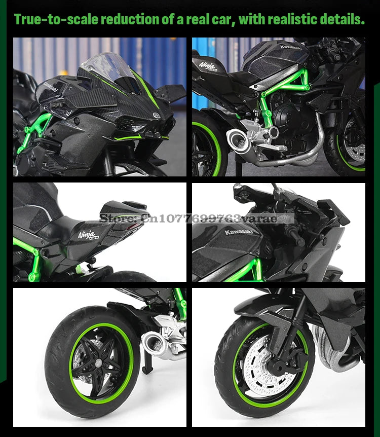 🏍️ Miniaturas de Motos Kawasaki Ninja H2R, Suzuki GSX-R1000 e Yamaha YZF-R1 1:18 MSZ – Modelos Estáticos Colecionáveis (Diecast)