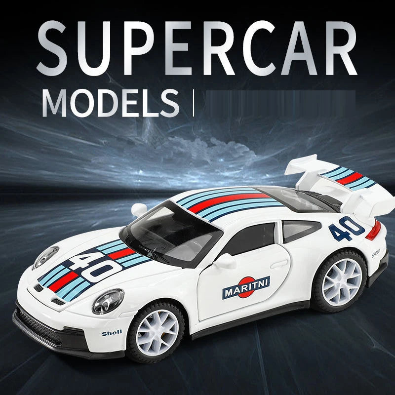 🏎️ Miniatura Porsche 911 GT3 Sport 1:32 MAKEDA – Modelo Esportivo com Luz e Som (Diecast)