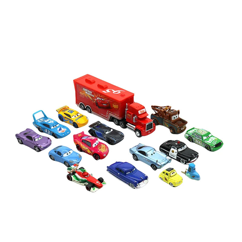 🏎️ Miniaturas Disney Pixar Cars 3 – Kit Metal Diecast 1:55 (Relâmpago McQueen, Mater, Jackson Storm e Mais)