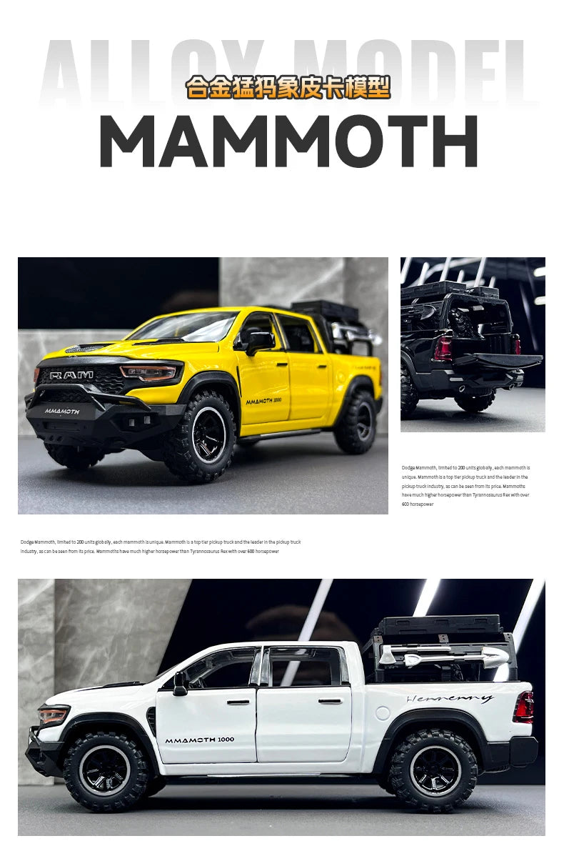 🏁 Miniatura Dodge RAM 1000 TRX Mammoth 1:32 Maisto – Modelo Colecionável com Luz e Som (Diecast)
