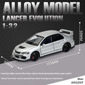 🏎️ Miniatura Mitsubishi Lancer Evolution IX 1:32 Maisto – Supercarro JDM com Luz, Som e Volante à Direita (Diecast)