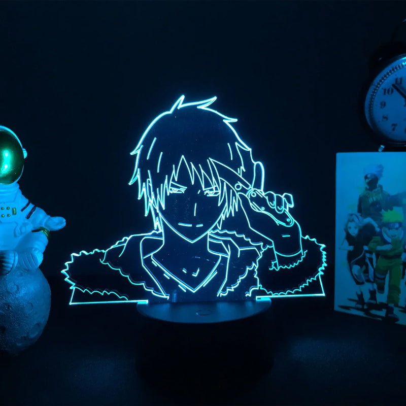 Luminária 3D LED Bungo Stray Dogs – Decoração Anime para Quarto, Presente Criativo