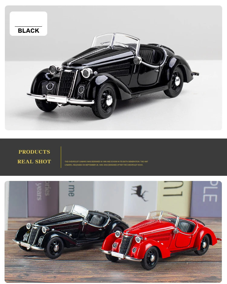 1: 32 WANDERER W25KROADSTER Alloy Car Model High Simulation Diecasts Toy With Sound and Light Pull Back Vehicles Decoration Toys