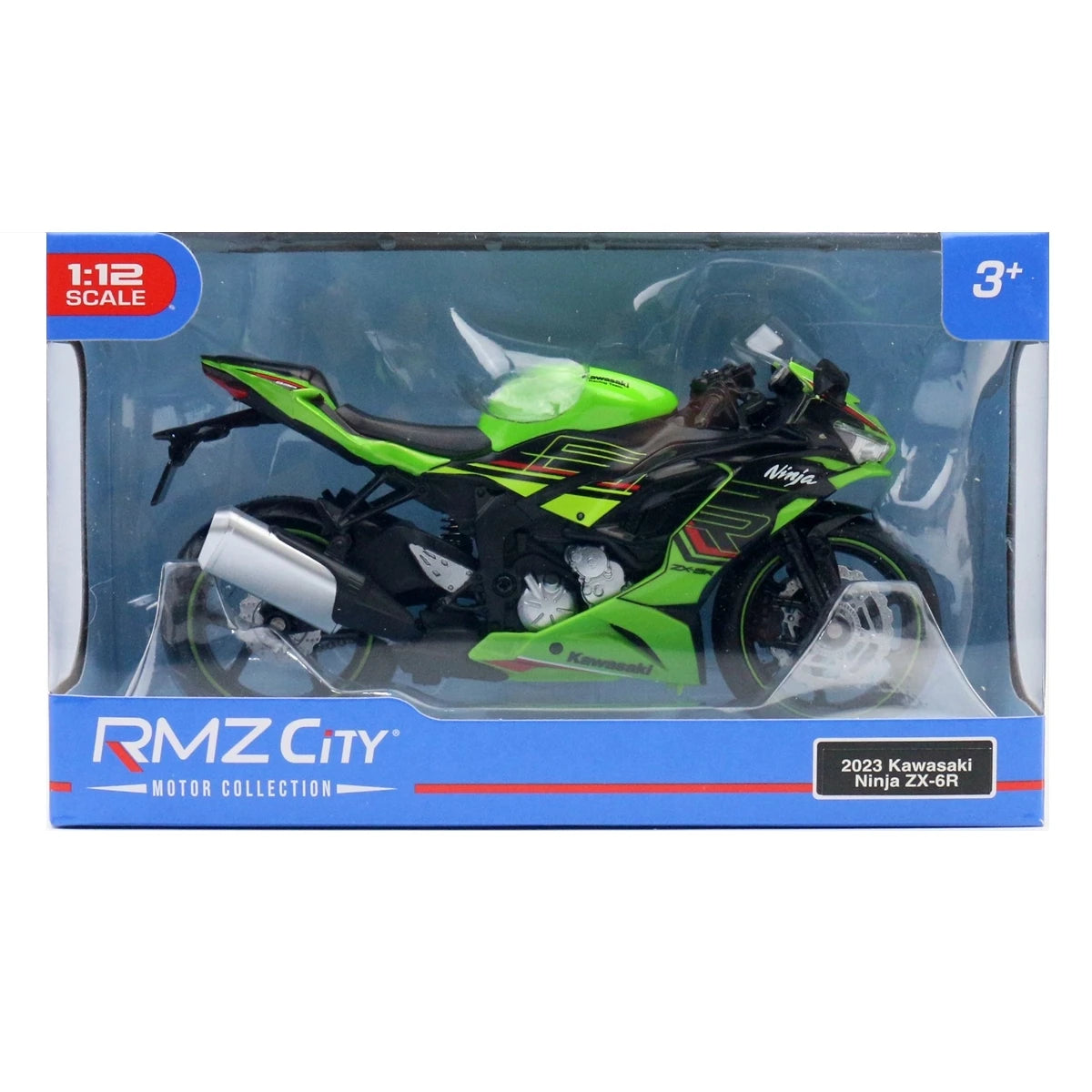 1/12 Kawasaki Ninja ZX-6R Motorcycle Toy 1:12 RMZ City Diecast Model Super Sport Miniature Collection Gift For Boy Children Kid