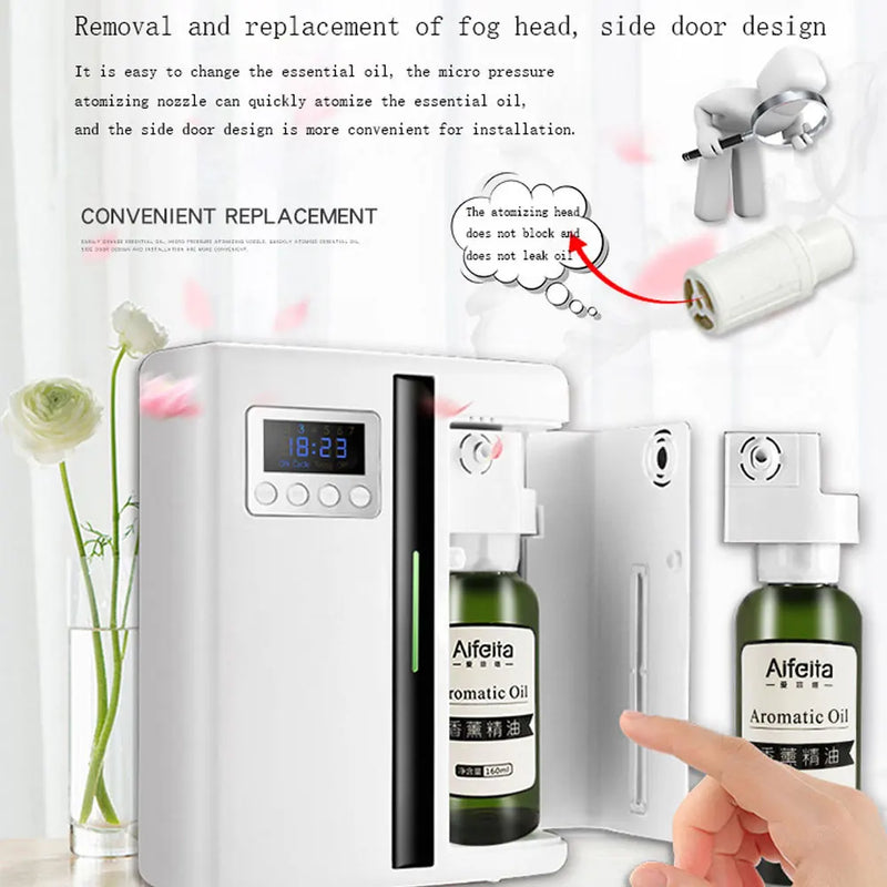 Difusor de Aroma Scent Machine 160ML Montado na Parede – Perfeito para Grandes Áreas e Ambientes Sofisticados