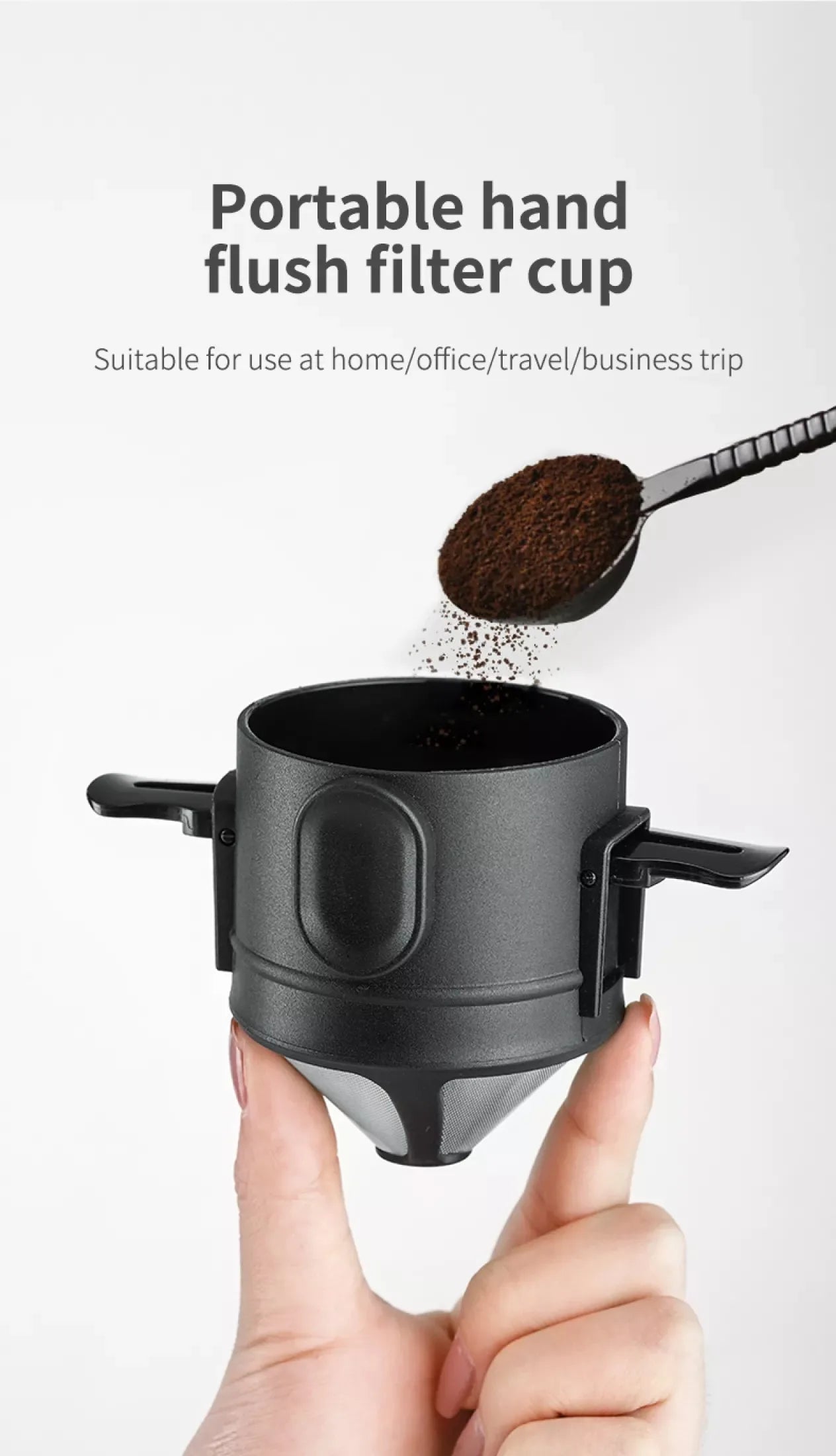 Filtro de Café Portátil em Aço Inoxidável 304 – Reutilizável e Sustentável