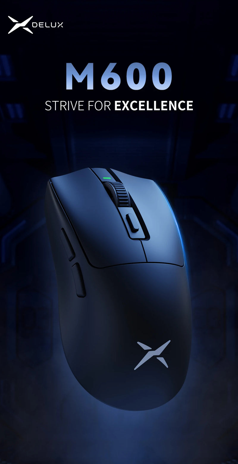 Mouse Gamer Sem Fio Delux M600 Series – Leveza, Precisão e Performance para Gamers Profissionais!