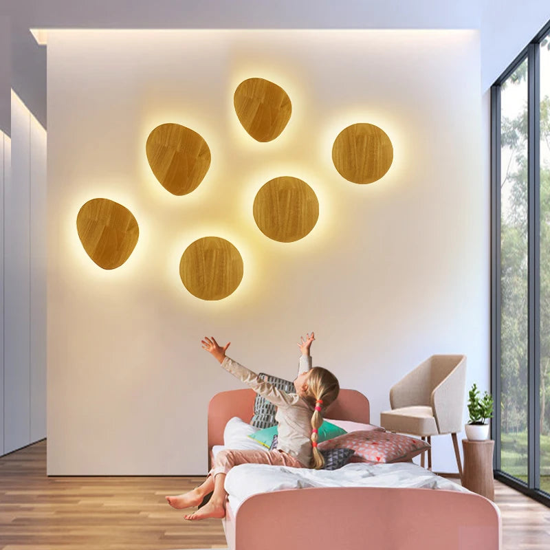 ShineSoul LED Wooden Wall Lamp – Iluminação Moderna para Seu Ambiente