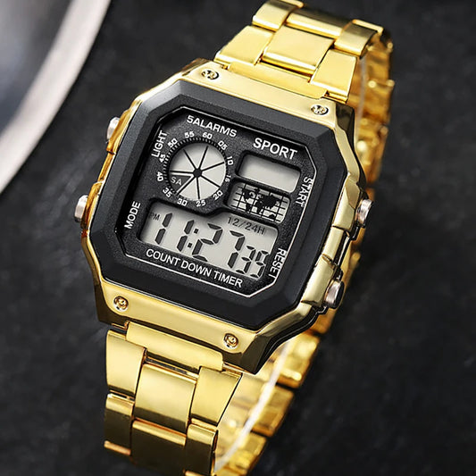 Relógio Esportivo Masculino YIKAZE Luxury Stainless Steel