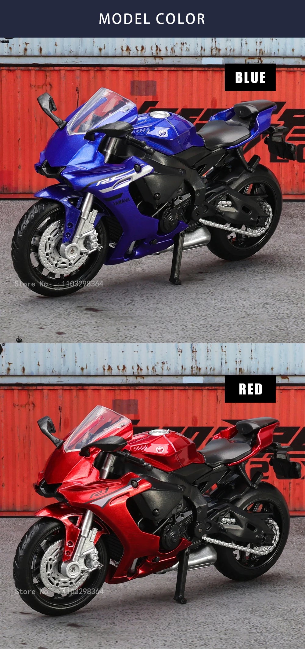 🏍️ Miniaturas de Motos Kawasaki Ninja H2R, Suzuki GSX-R1000 e Yamaha YZF-R1 1:18 MSZ – Modelos Estáticos Colecionáveis (Diecast)