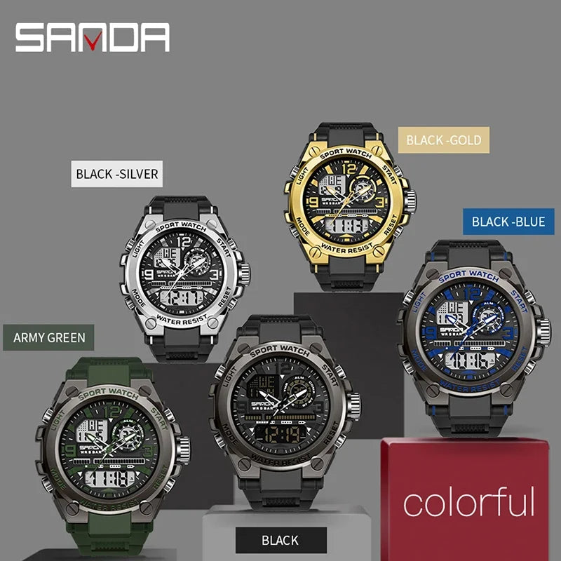 Relógio Esportivo SANDA 6024 para Homens