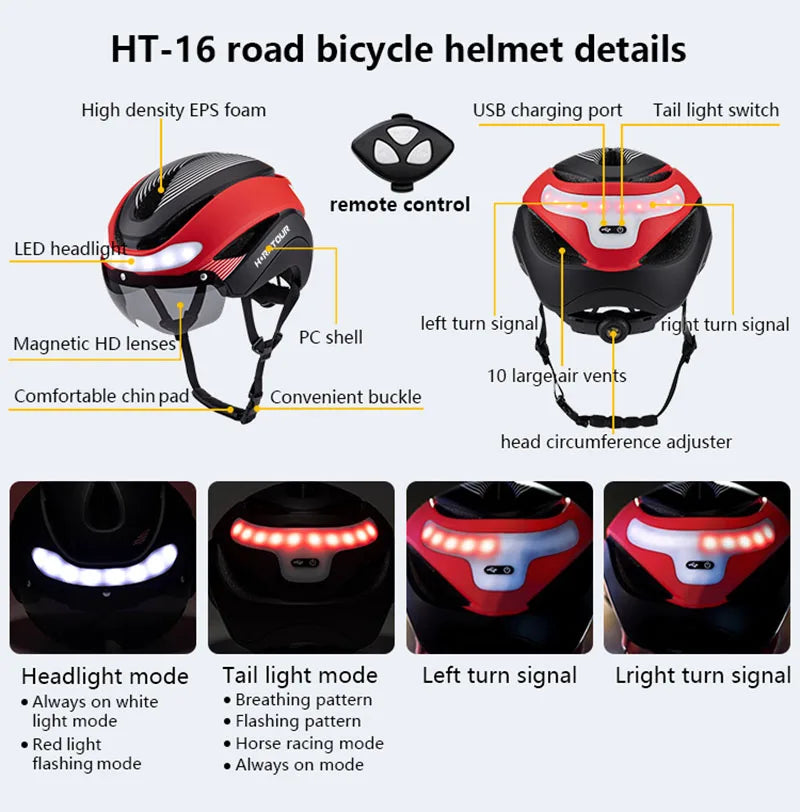 Capacete de Ciclismo Horntour HT-16 – Segurança, Tecnologia e Conforto!