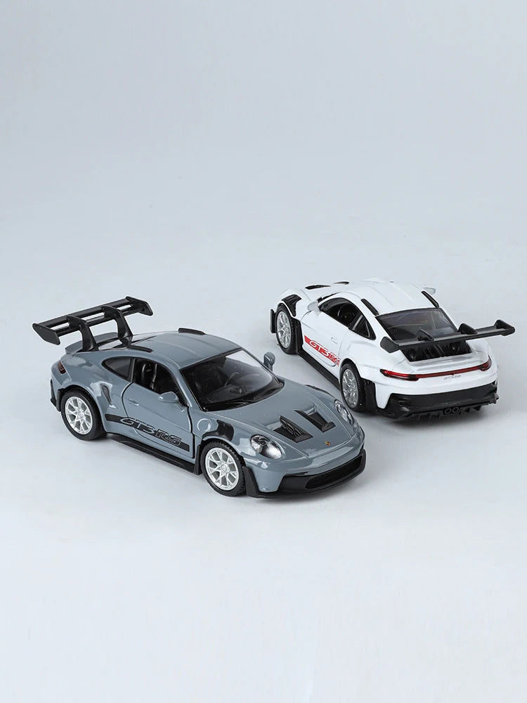 🏎️ Miniatura Porsche 911 GT3 RS 1:36 – Supercarro Esportivo em Liga Metálica com Sistema Pull Back (Diecast)