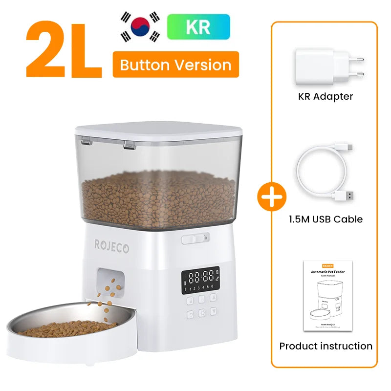 Alimentador Automático ROJECO para Gatos e Cães!