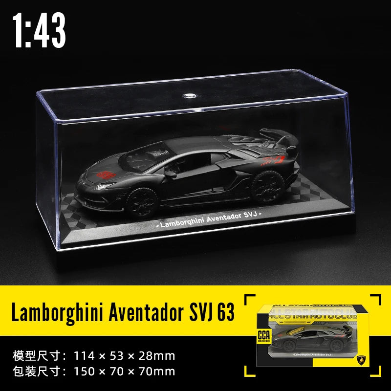 🏎️ Miniatura MSZ 1:36~1:47 Lamborghini Aventador SVJ 63, BMW X5 M, M6 GT3 e Volkswagen – Carros Colecionáveis em Liga Metálica com Caixa Acrílica