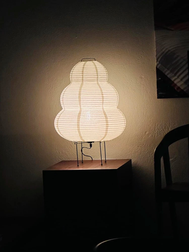 Lâmpada de Mesa LED Estilo Japonês – Elegância e Tradição com Toque Moderno!