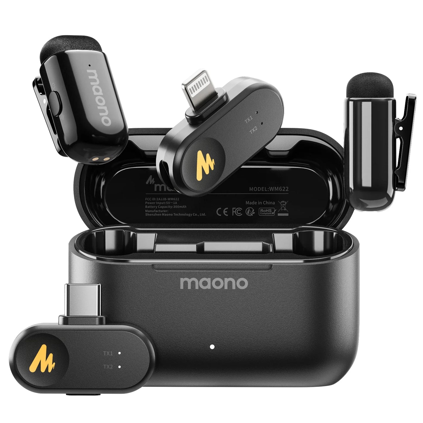 Microfone de Lapela Sem Fio Maono T1Mini – Qualidade Profissional para Criadores de Conteúdo!
