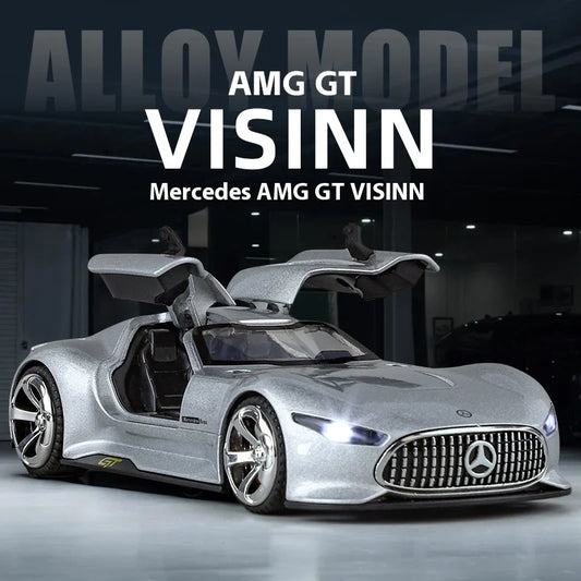 1:32 Mercedes Benz AMG Vision GT Supercar Alloy Metal Diecast Car Model Sound & Light Simulation Collectibles Gift For Boyfriend