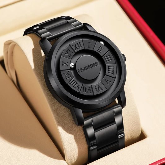 Relógio Masculino de Luxo 2024 ⌚ Design Exclusivo com Ponteiro Magnético e Resistência à Água