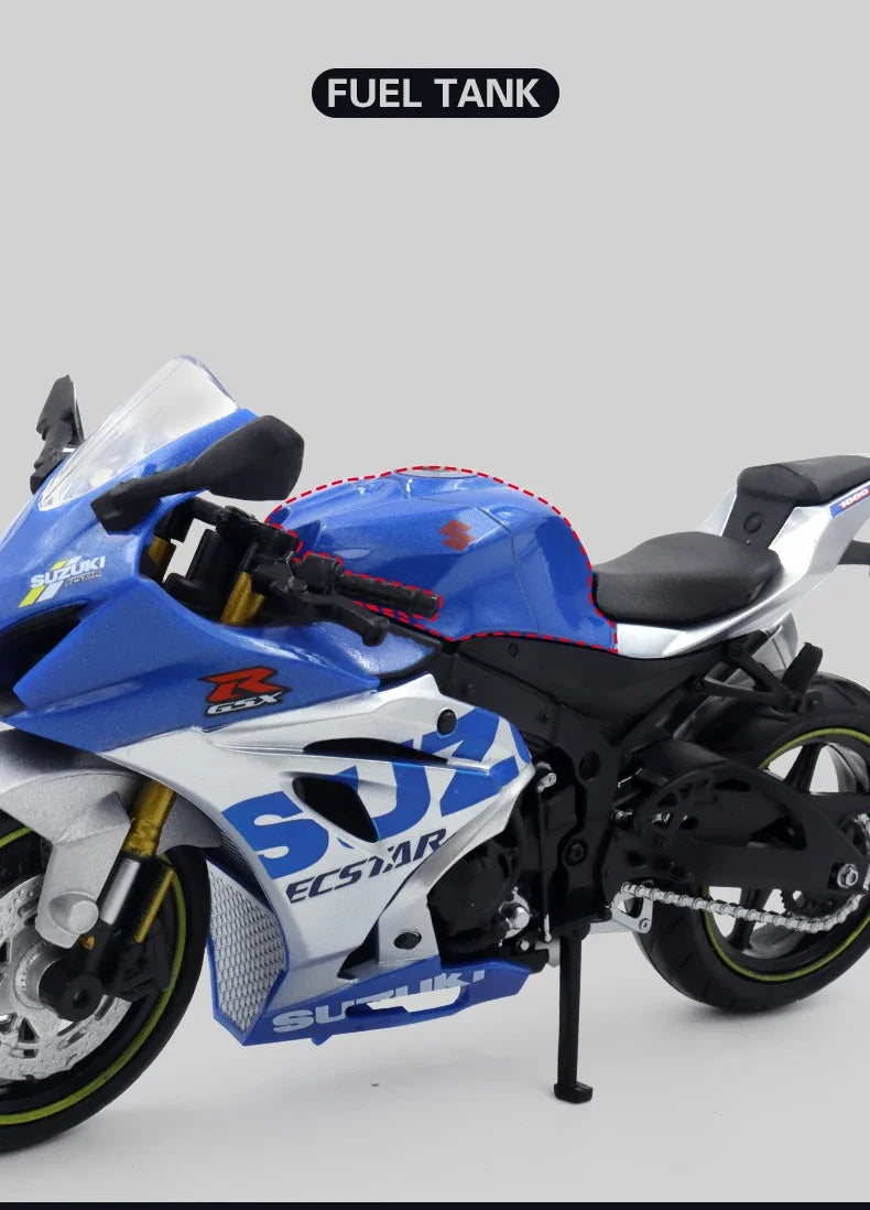 1:12 Suzuki GSX-R1000R Aprilia RSV4 Alloy Racing Motorcycle Model Diecast Street Cross-Country Motorcycle Model High Simulation