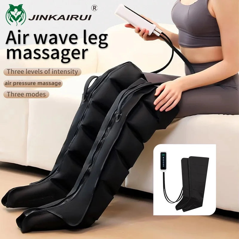 Massageador Elétrico de Pressão a Ar – Relaxamento para Pernas e Braços!