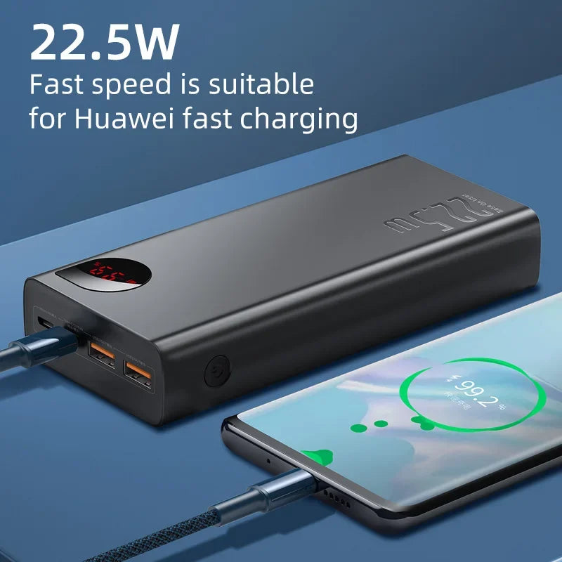 Baseus Power Bank 10000mAh – Energia Sempre ao Seu Alcance!