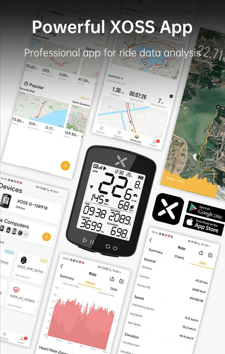 XOSS G2/G2 Plus – Ciclocomputador GPS Wireless para Ciclismo