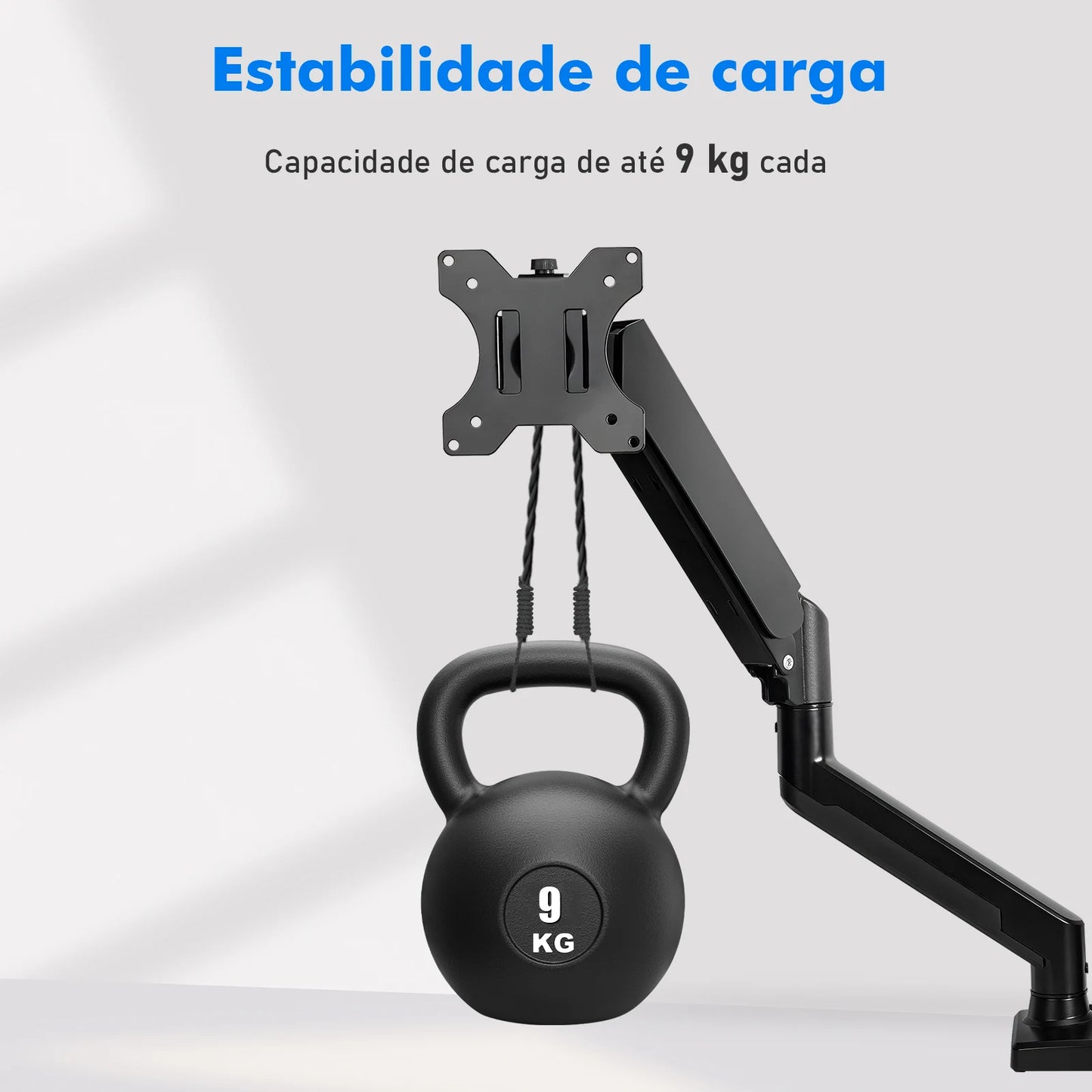 Suporte Articulado para Monitor Duplo – Suporte de Braço para Monitor de 17 a 27 Polegadas