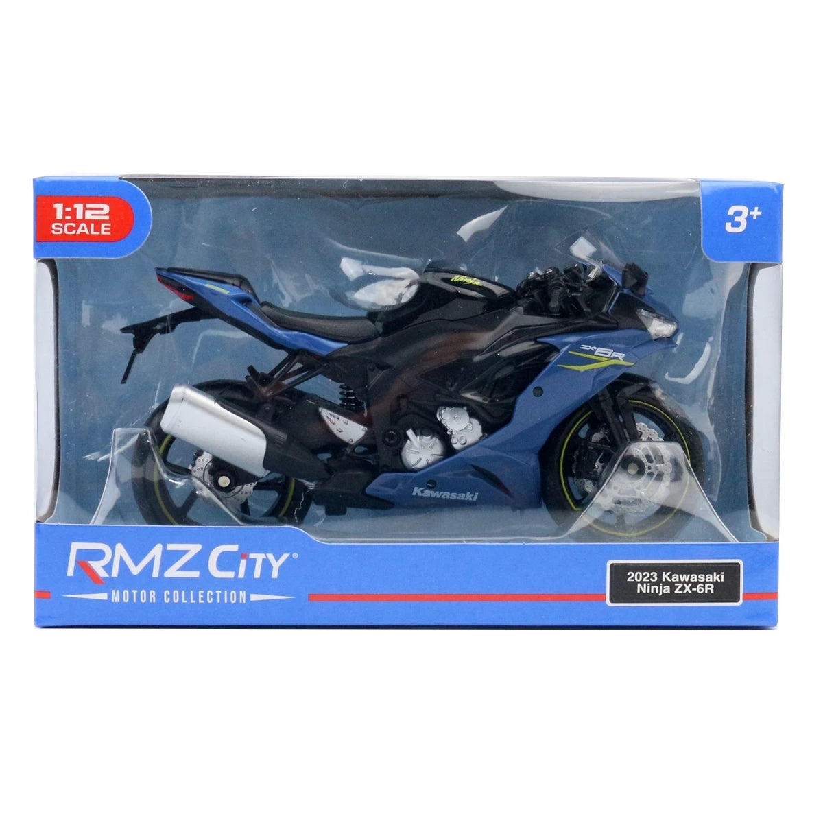 1/12 Kawasaki Ninja ZX-6R Motorcycle Toy 1:12 RMZ City Diecast Model Super Sport Miniature Collection Gift For Boy Children Kid